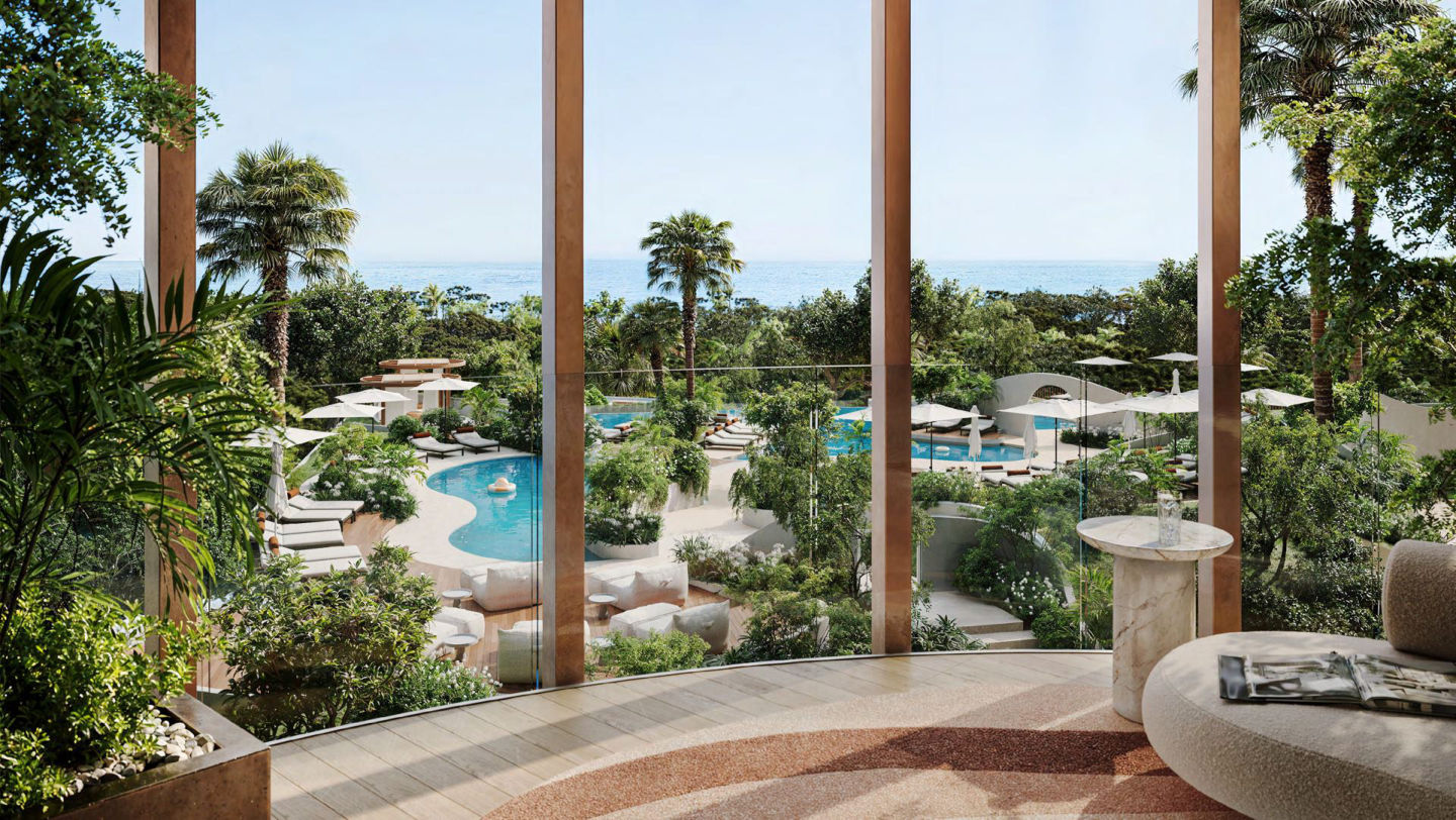 Kanyon — view from the residence over the pool and waterfront