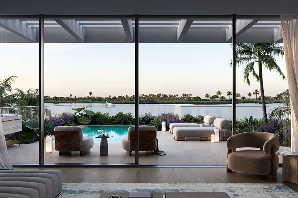 Private marina berths, coastline, and open Arabian Gulf waters at Al Reem Island